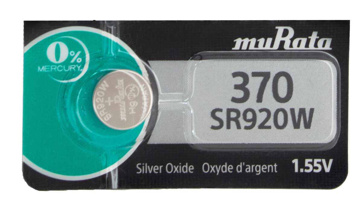 Murata Replaces Sony 370 Sr920w 44mah 155v Silver Oxide Watch Batte 