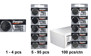 Energizer CR2016 Lithium Coin Cell Batteries 3V - Watchbatteries