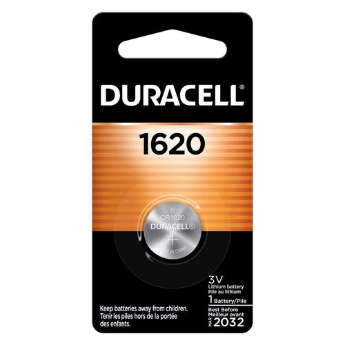 Duracell CR1620 Battery Lithium Coin, DL1620BPK