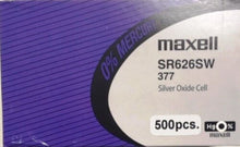 500 Maxell 377 Volume Strip SR626SW 1.55 Volt Silver Oxide Watch Batteries Factory Hologram