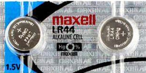 Maxell LR44 1.5V Alkaline Coin Cell Battery Hologram Packaging-TWO Pack