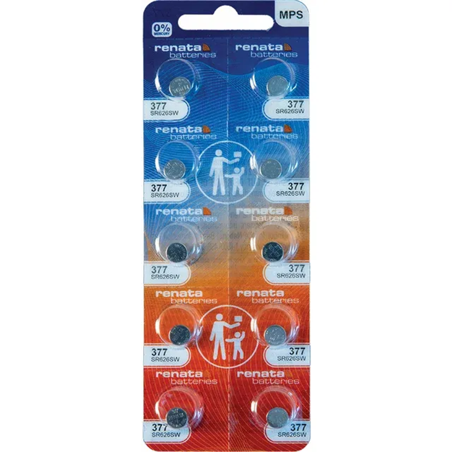 Renata 377 28mAh 1.55V Silver Oxide Coin Cell Battery