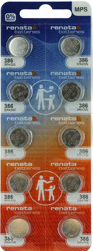 Renata 386 45mAh 1.55V Silver Oxide Coin Cell Battery