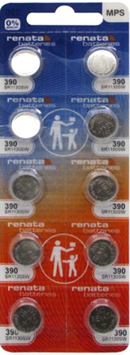 Renata 390 80mAh 1.55V Silver Oxide Coin Cell Battery