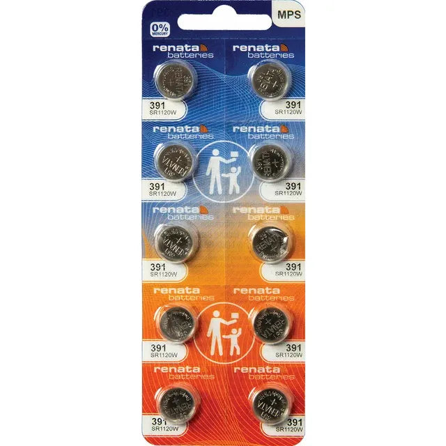 Renata 391 50mAh 1.55V Silver Oxide Coin Cell Battery