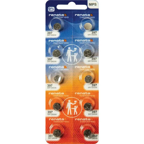 Renata 397 32mAh 1.55V Silver Oxide Coin Cell Battery