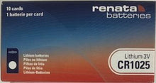 Renata CR1025-CU 115mAh 3V Lithium Primary (LiMNO2) Coin Cell Battery