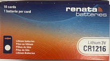 Renata CR1216 25mAh 3V Lithium Primary (LiMNO2) Coin Cell Battery