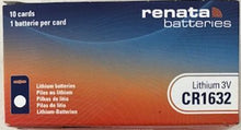 Renata CR1632-CU 125mAh 3V Lithium Primary (LiMNO2) Coin Cell Battery