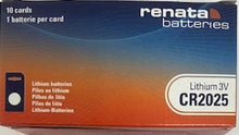 Renata CR2025-CU 165mAh 3V Lithium Primary (LiMNO2) Coin Cell Battery