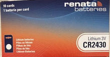 Renata CR2430 Lithium Coin Cell Batteries 3Volt