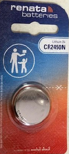 Renata CR2450N-CU 540mAh 3V Lithium Primary (LiMNO2) Coin Cell Battery