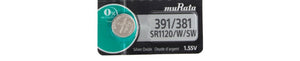 Murata (Replaces Sony) 391/381 SR1120W40mAh 1.55V Silver Oxide Watch Battery