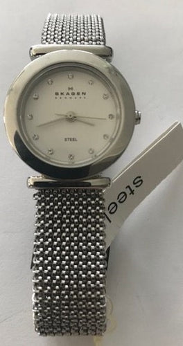 Skagen Ladies Steel Mesh Band 107SSSS1 Flexible Band NEW--NO BOX