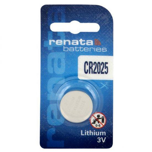 Renata CR2025-CU 165mAh 3V Lithium Primary (LiMNO2) Coin Cell Battery - Watchbatteries