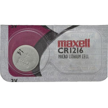 Maxell CR1216 25mAh 3V Lithium (LiMNO2) Coin Cell Battery - Watchbatteries