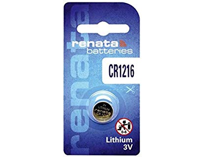 Renata CR1216 25mAh 3V Lithium Primary (LiMNO2) Coin Cell Battery ...