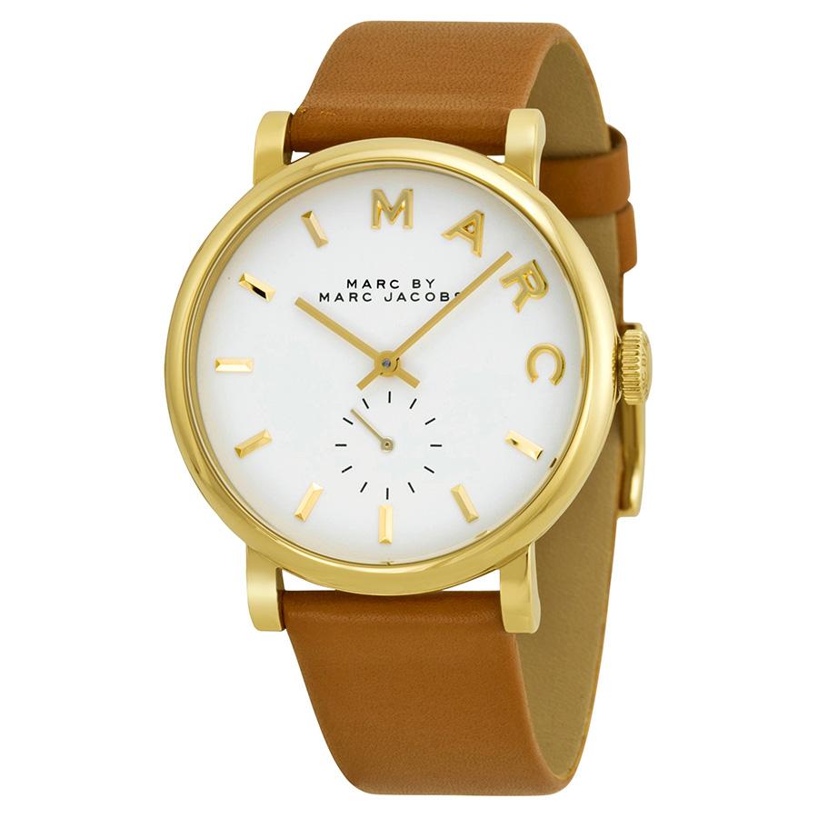 Marc Jacobs Womens MBM1316 Baker Brown Leather Watch - Watchbatteries