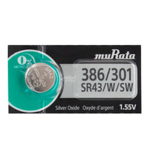 Murata (Replaces Sony) 386/301 SR43W 120mAh 1.55V Silver Oxide Watch Battery
