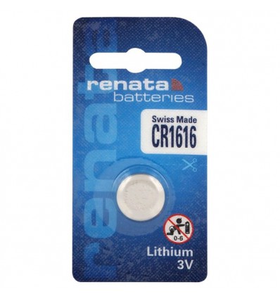 Renata CR1616-CU 50mAh 3V Lithium Primary (LiMNO2) Coin Cell Battery - Watchbatteries