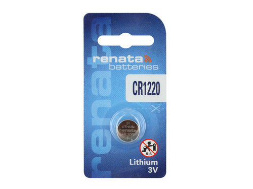 Renata CR1220-CU 38mAh 3V Lithium Primary (LiMNO2) Coin Cell Battery - Watchbatteries