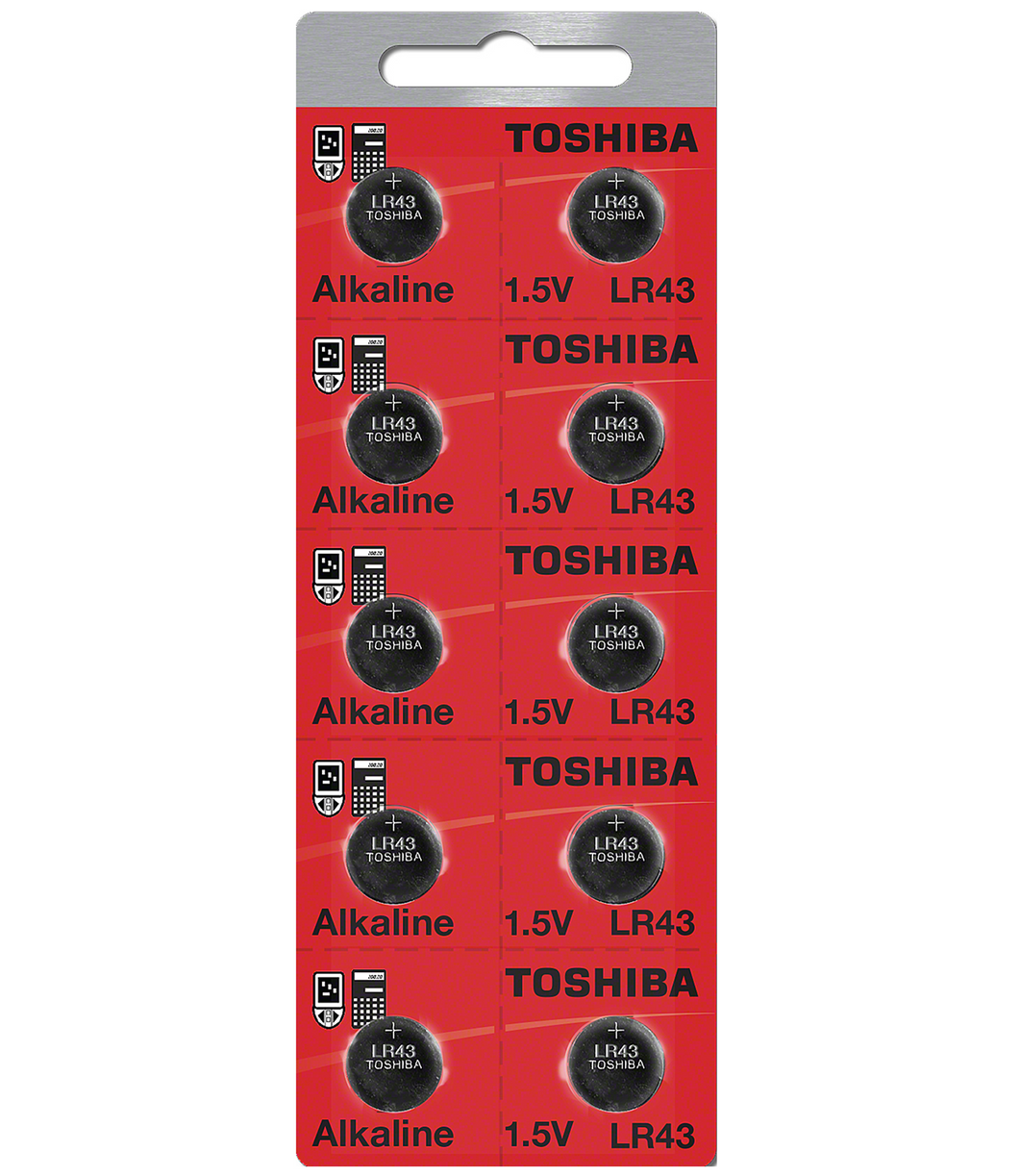 Toshiba LR43 Alkaline Battery BOX of 100