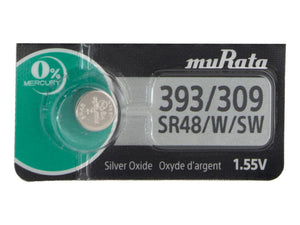Murata (Replaces Sony) 393/309 SR48W 42mAh 1.55V Silver Oxide Watch Battery
