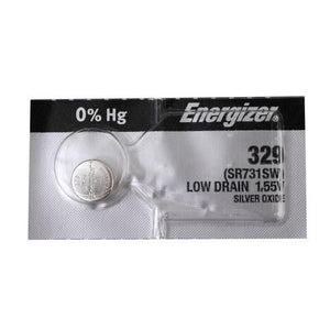 Energizer 329 Silver Oxide Coin Cell Batteries 1.55Volts - Watchbatteries