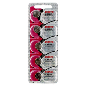 Maxell CR1216 25mAh 3V Lithium (LiMNO2) Coin Cell Battery - Watchbatteries