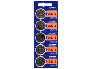 Sony CR2016 90mAh 3V Lithium (LiMNO2) Coin Cell Battery - Watchbatteries