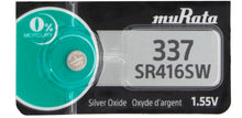 Murata (Replaces Sony) 337 SR416SW 8.3mAh 1.55V Silver Oxide Watch Battery