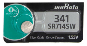 Murata (Replaces Sony) 341 SR714SW 13mAh 1.55V Silver Oxide Watch Battery
