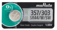 Murata (Replaces Sony) 357/303 SR44W 160mAh 1.55V Silver Oxide Watch Battery