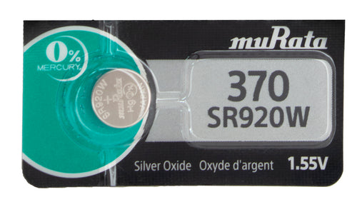 Murata (Replaces Sony) 370 SR920W 44mAh 1.55V Silver Oxide Watch Battery