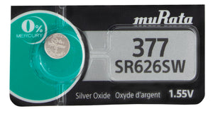 Murata (Replaces Sony) 377 SR626SW 28mAh 1.55V Silver Oxide Watch Battery