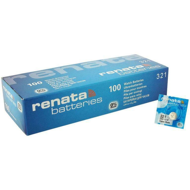 Renata 321 (SR616SW) Box of 100 Batteries FREE SHIP-FRESH Batteries Exp. 07/22