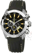 Festina F16489/2 Chronograph Dual Time Black Leather Strap Watch-NEW