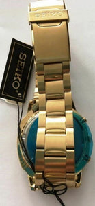 Seiko SNA304 Alarm  Chronograph 100Meter W/R Goldtone Watch..NEW NO BOX