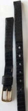 Seiko Ladies Watchband Black Genuine Lizard Strap 7mm