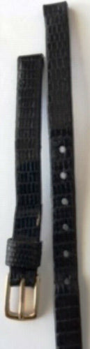 Seiko Ladies Watchband Black Genuine Lizard Strap 7mm