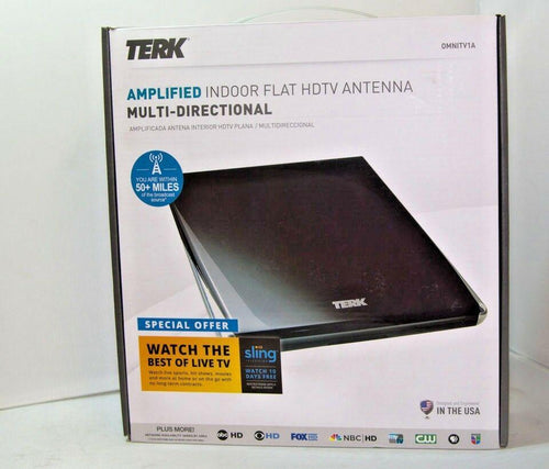 LOT of 10 TERK AMPLIFIED INDOOR  HDTV MULTI-DIRECTIONAL UHF/VHF ANTENNA - USED