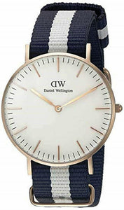 Daniel Wellington Glasgow White Dial Gold Tone SS Quartz Woman's Watch 0503DW