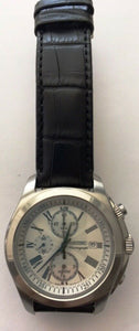 Seiko Leather Strap Chronograph Men's Watch SNAE29P2 STORE DISPLAY FREE-SHIP
