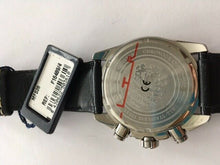 Festina F16489/4 Chronograph Dual Time Black Leather Strap Watch-NEW