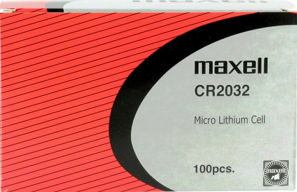 Box of 100 Maxell CR2032 3V Lithium Coin Cell Battery w/Tracking  EXP 2028