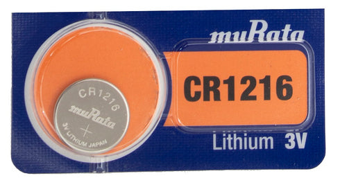 Murata (Replaces Sony) CR1216 30mAh 3V Lithium (LiMnO2) Coin Cell Watch Battery