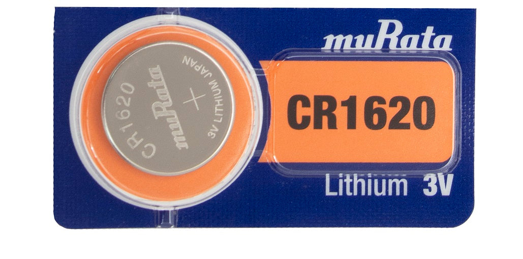 Murata (Replaces Sony) CR1620 75mAh 3V Lithium (LiMnO2) Coin Cell Watch Battery