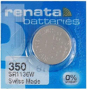 Renata 350 105mAh 1.55V Silver Oxide Coin Cell Battery - Watchbatteries