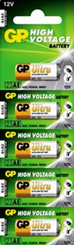 GP Battery 12 Volt GPA23 Hogh Voltage Alkaline Battery Five Strip - Watchbatteries