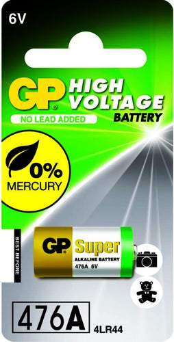 GP Battery 6 Volt GP476/4LR44  Alkaline Battery - Watchbatteries
